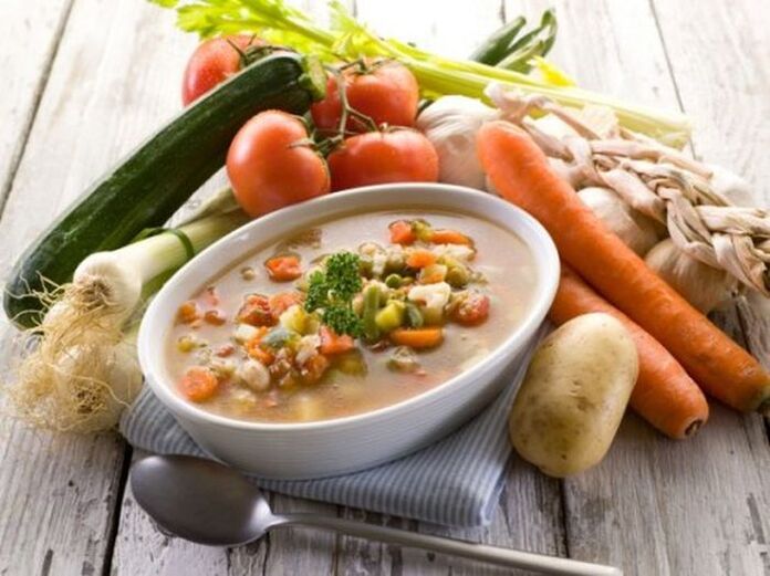 grøntsagssuppe til gastritis